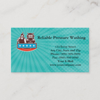 Carte de visite de lavage de pression fiable