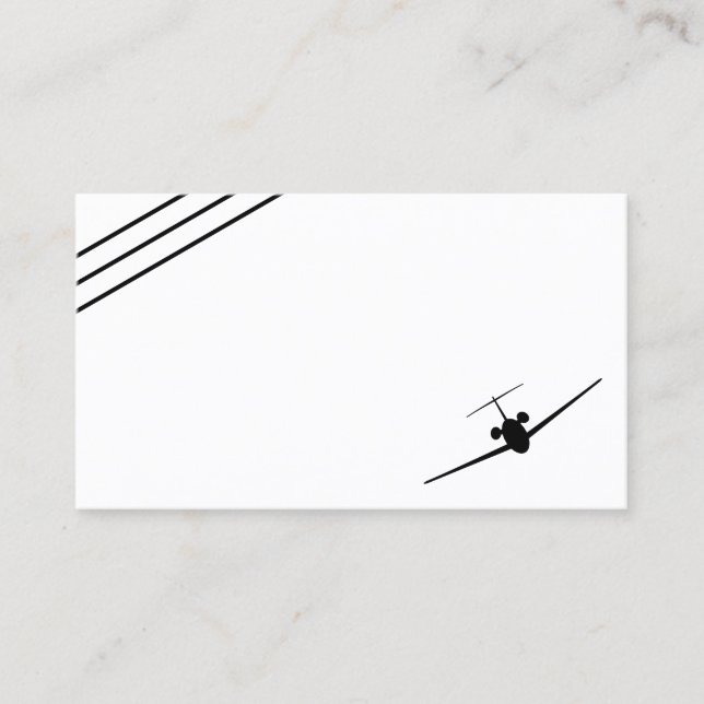 Carte de visite de l'aviation Black Jet (Devant)
