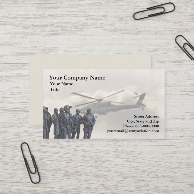 Carte de visite de l'aviation militaire (Devant/Arrière en situation)