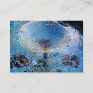 Carte de visite de l'eau bleue