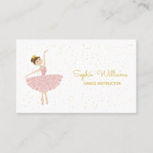 Carte de visite de l'école de danse de ballet