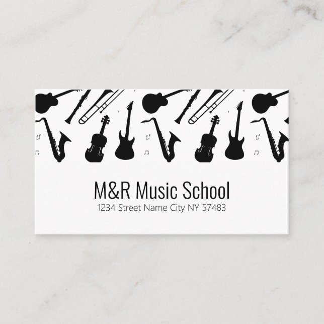 Carte de visite de l'école de musique (Devant)