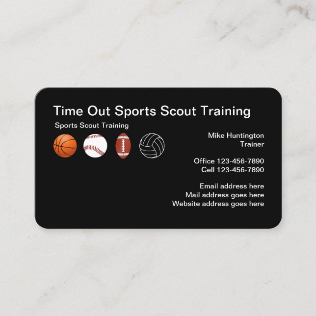 Carte de visite de l'école de scouts sportifs (Devant)