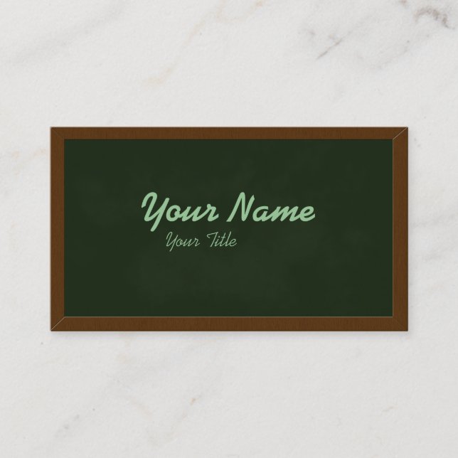 Carte de visite de l'école enseignant de tableau n (Devant)