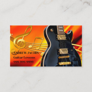Carte de visite de leçon de guitare
