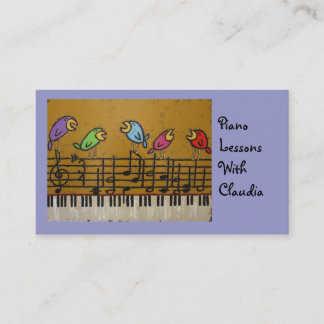 carte de visite de leçon de piano