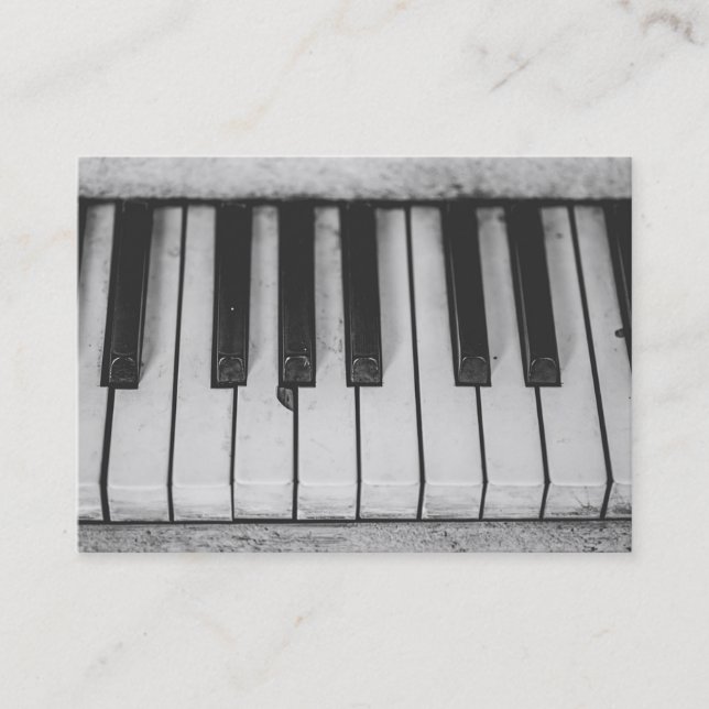 Carte de visite de leçon de Pisno ou de musique (Devant)