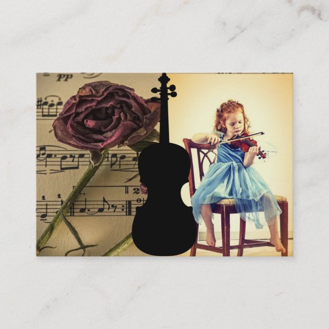 Carte de visite de leçon de violon (Devant)
