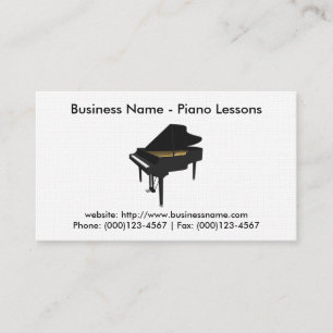 Carte de visite de leçons de piano : Modèle du