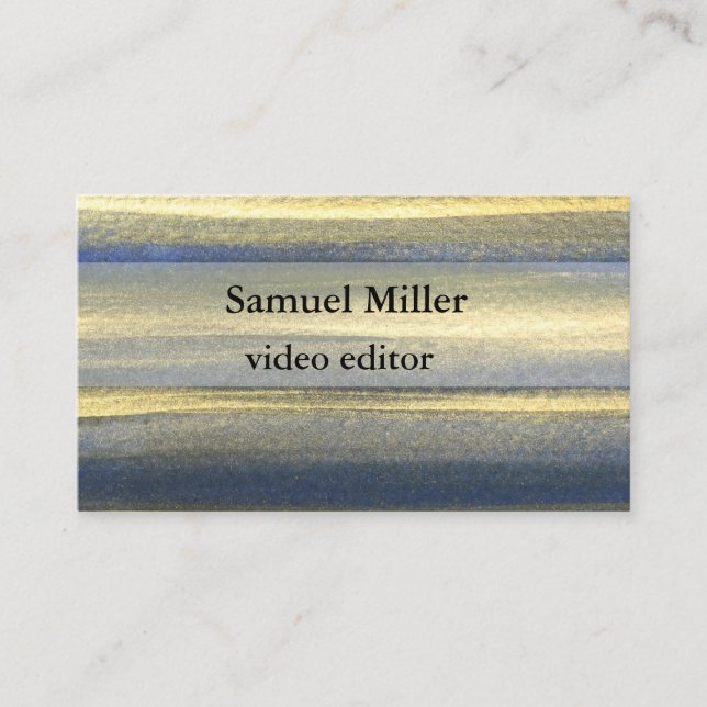 Carte de visite de l'éditeur original Gold Blue (Devant)