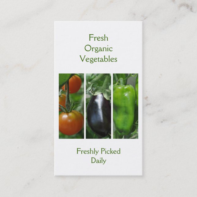 Carte de visite de légumes (Devant)