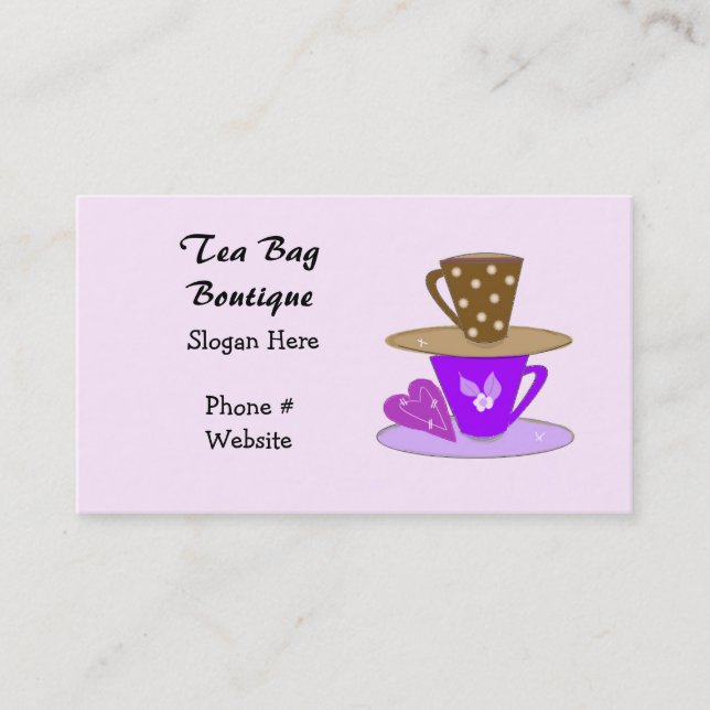 Carte de visite de l'empilage des Teacups (Devant)