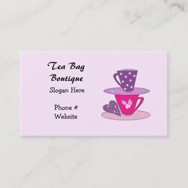 Carte de visite de l'empilage des Teacups (Devant)