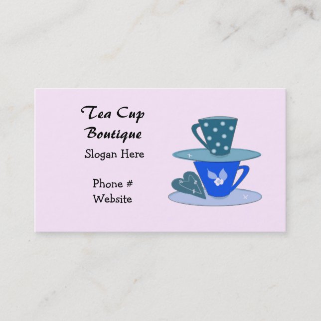 Carte de visite de l'empilage des Teacups (Devant)
