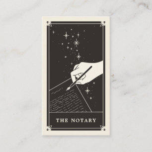 Carte de visite de l'enregistreur de Tarot Notaire