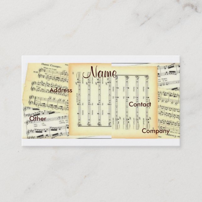 Carte de visite de l'enseignant de musique - perso (Devant)