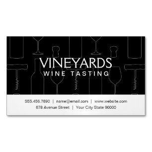 Carte de visite de l'ensemble de vins