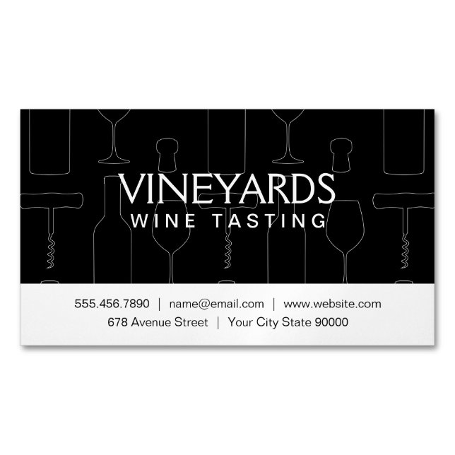 Carte de visite de l'ensemble de vins (devant)