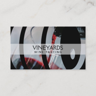 Carte de visite de l'ensemble de vins