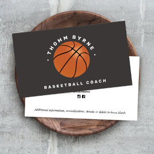 Carte de visite de l'entraîneur de basket-ball