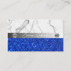 Carte de visite de l'entraîneur en diamant bleu en