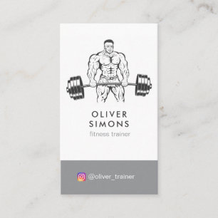 Carte de visite de l'entraîneur Fitness