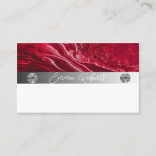 Carte de visite de l'entraîneur rose carreau en ma