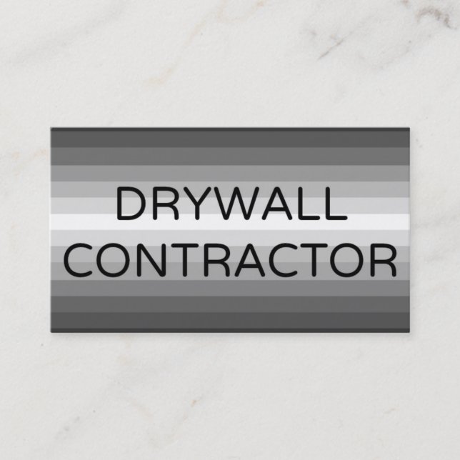 Carte de visite de l'entrepreneur Drywall (Devant)