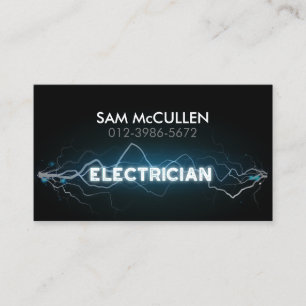 Carte de visite de l'entrepreneur en électricité