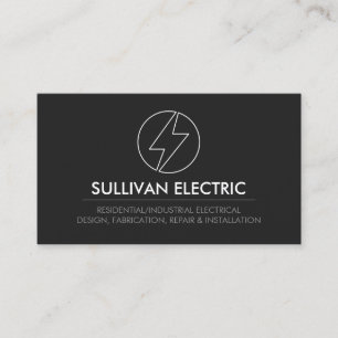 Carte de visite de l'entrepreneur en électricité