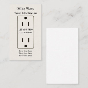 Carte de visite de l'entrepreneur en électricité C