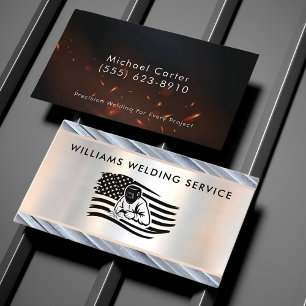 Carte de visite de l'entrepreneur en soudage profe