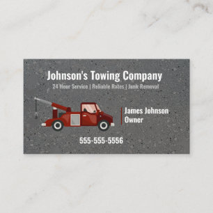 Carte de visite de l'entreprise de camion-remorque