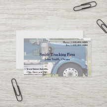Carte de visite de l'entreprise de camionnage de c