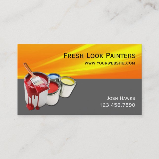 Carte de visite de l'entreprise de peinture profes (Devant)