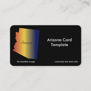 Carte de visite de l'État de l'Arizona