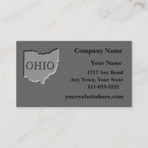 Carte de visite de l'Etat de l'Ohio look de pierre