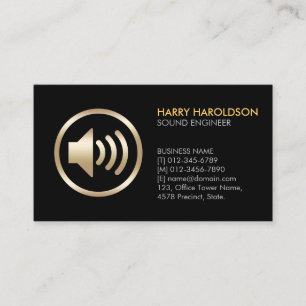 Carte de visite de l'icône audio du haut-parleur