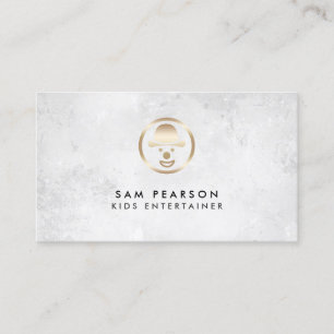 Carte de visite de l'icône de visage clown pour en
