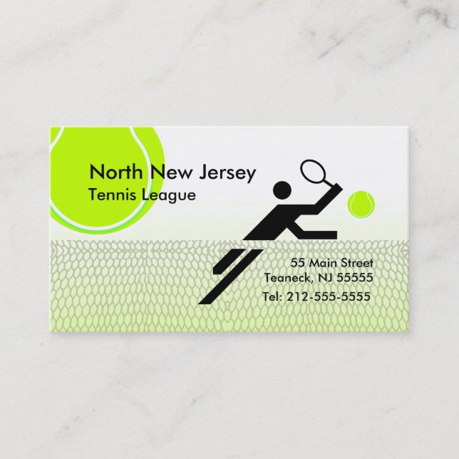 Carte de visite de ligue de tennis (Devant)
