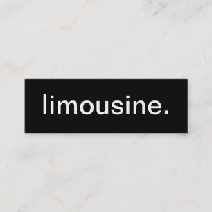 Carte de visite de limousine