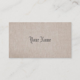 Carte de visite de lin minimaliste