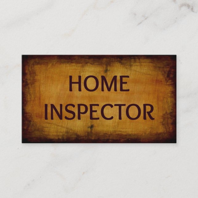 Carte de visite de l'inspecteur à domicile (Devant)
