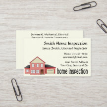 Carte de visite de l'inspecteur d'inspection à dom