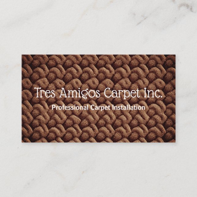 Carte de visite de l'installateur de tapis (Devant)