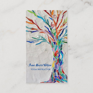 Carte de visite de l'instructeur de Yoga Arc-en-ci