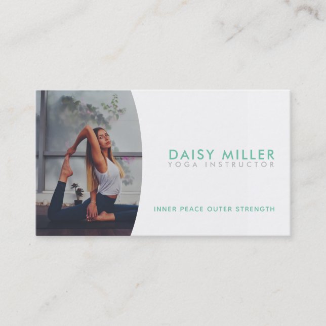 Carte de visite de l'instructeur de yoga Slogans (Devant)