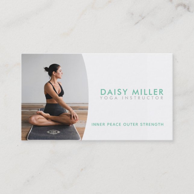 Carte de visite de l'instructeur de yoga Slogans (Devant)