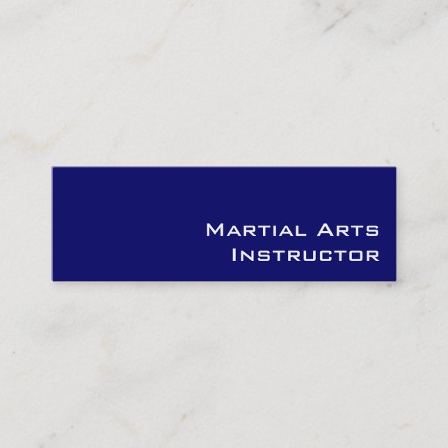 Carte de visite de l'instructeur des arts martiaux (Devant)