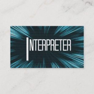 Carte de visite de l'interprète étoilé